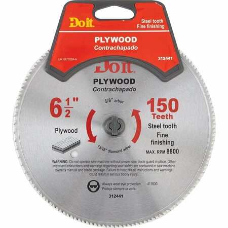 ALL-SOURCE 6-1/2 In. 150-Tooth Plywood Circular Saw Blade 416871DB